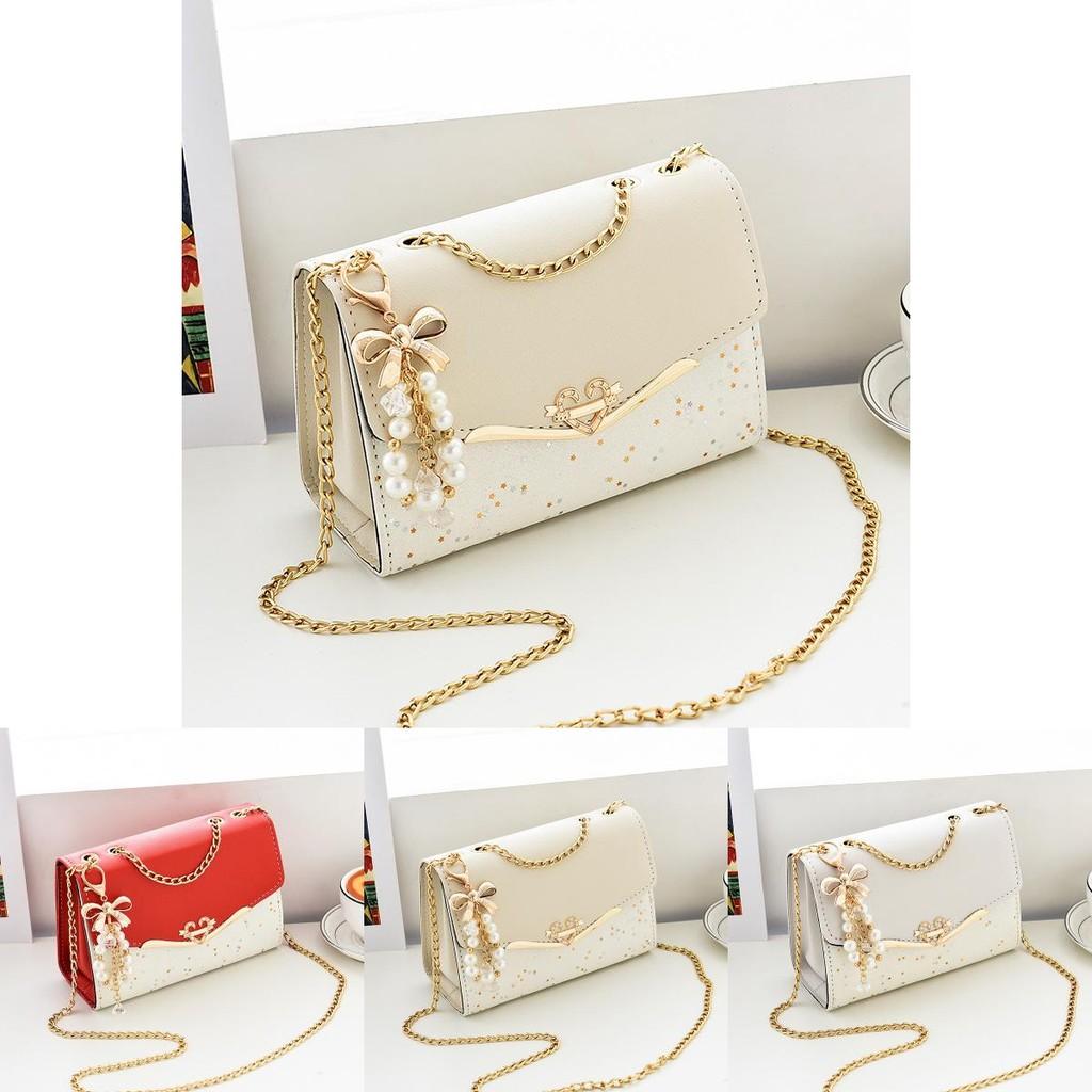 New Trendy Sequined Crossbody Bag For Women Stylish Chain Strap Small Purse Fashionable