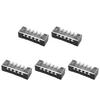 5pcs Terminal Block Barrier Strip Dual Row TB 15A 600V M3 Screws High Tenacity Wire Barrier Block 5 Positions(1505)