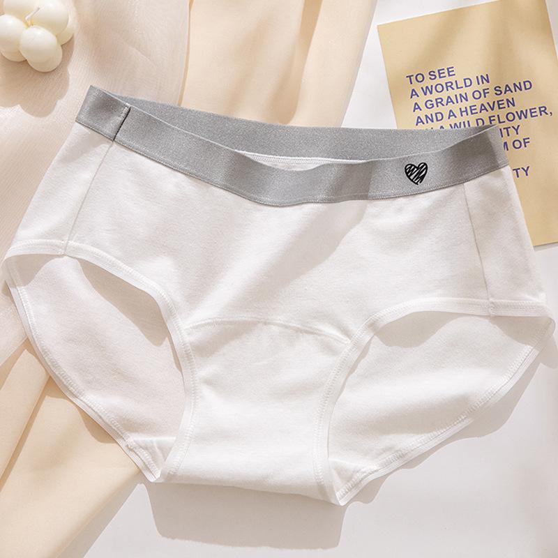 Baby Cotton Women's Underwear Women's Pure Cotton Antibacterial Crotch Extended Inner Crotch Mid Waist Breathable Panties