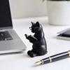 Unique Cat Gift Idea 3D Printed Reading Figurine, Decorative Ornament with Weighted Anti-Slip Base, Sculpture Intellectual Statue Eye Glasses for Desk