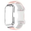 2in1 Set Metal Case and Two-tone Embossed Silicone Strapsuit for Huawei Watch Band6/7/8/9/10 Slim Laser Engraved Silicone Strap