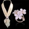 Fashion Flowers Brooch Scarf Buckle Bouquet  Crystal Rhinestone Scarf Clips for Women Jewelry