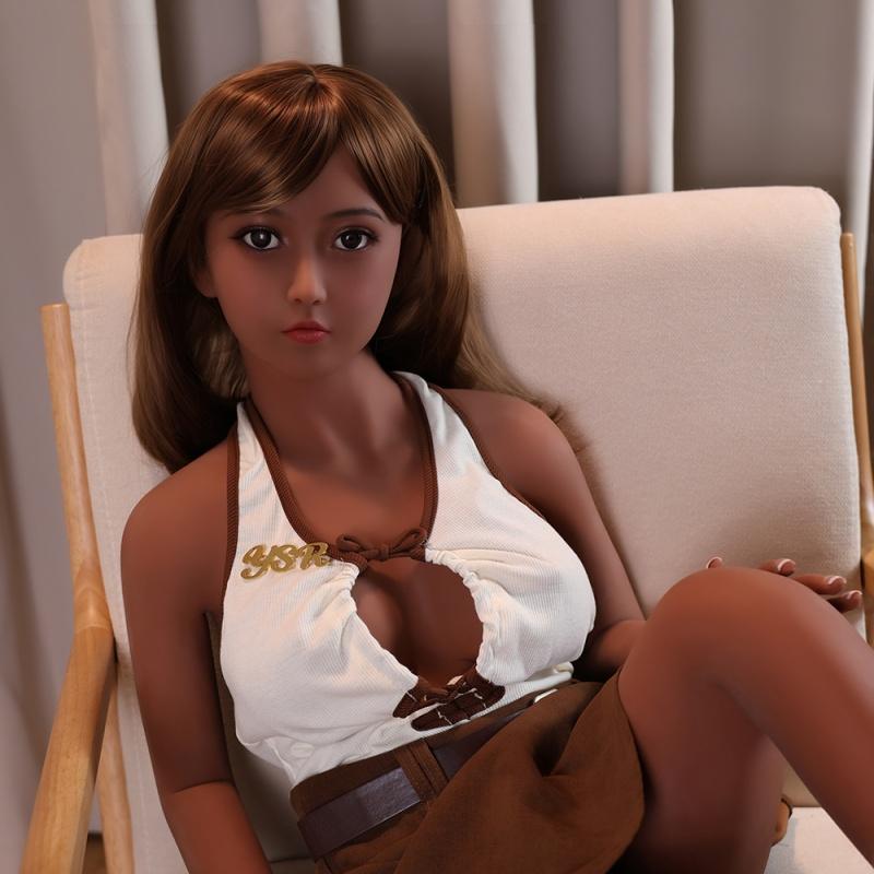 Men's Sex Doll Head TPE Soft Skin Feel Tan Oral Sex Exquisite Makeup With Mouth Masturbation Cup Erotic Adult Sex Toy