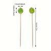 100 pcs Disposable Fruit Pick Bamboo Pick Flower Pick Fruit Fork Sushi Pick Snack Pick