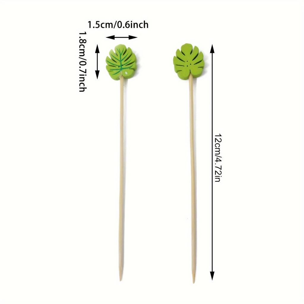 100 pcs Disposable Fruit Pick Bamboo Pick Flower Pick Fruit Fork Sushi Pick Snack Pick