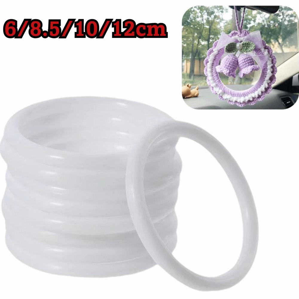 10PCS Smooth Surface Plastic Hoops Rings White Macrame Hoops Dream Catcher Making