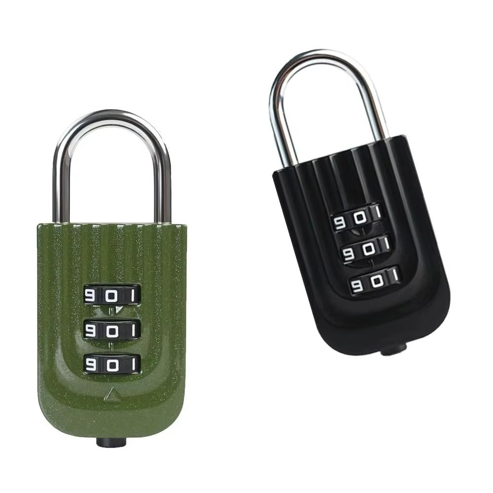 Electroplated Steel Shackle Code Lock Compact Lightweight Password Lock Padlock Gym Locker