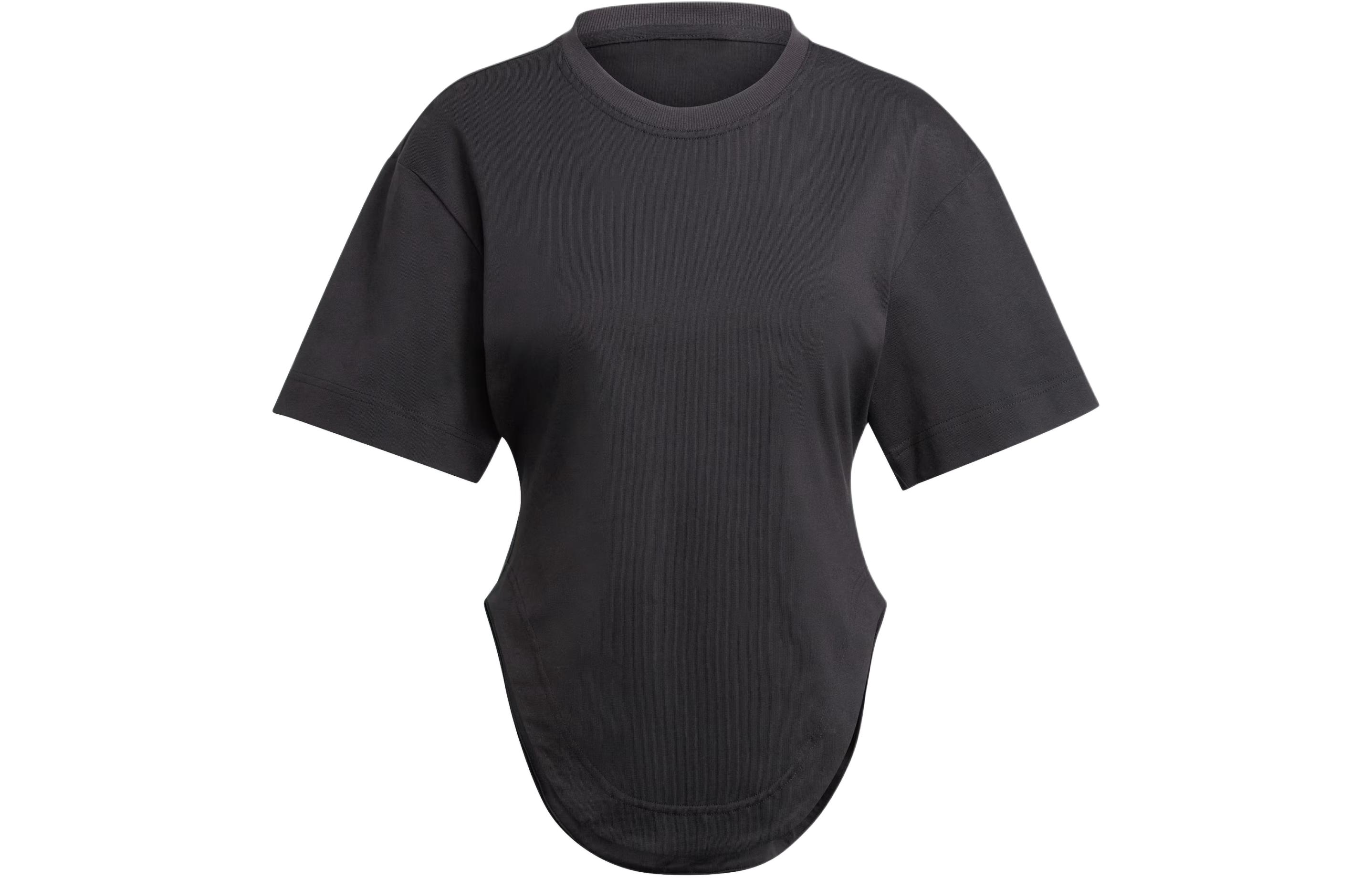 Adidas elasticated-waist organic-cotton T-shirt IN3656 S