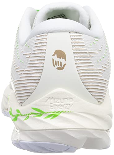 Mizuno Wave Rider 26 Running Shoes, Lightweight, Off-White/Green/Gold, Size 23.0 cm, 2E, for Jogging, Marathons, Sports, and Training