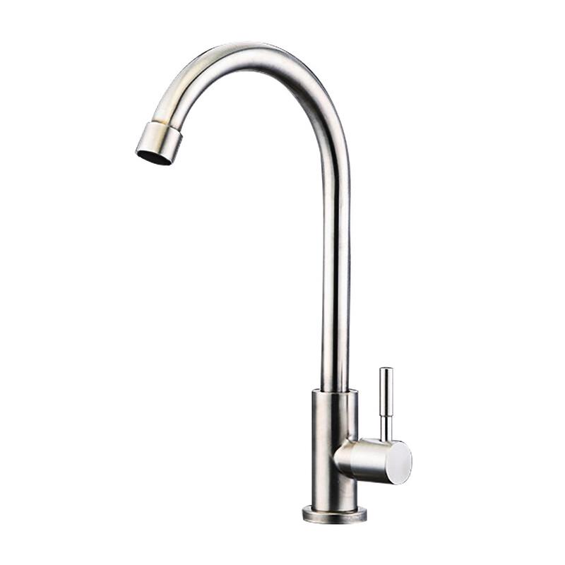 TLXT Single Cold High Arc Swivel Kitchen Faucet