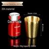Korean Industrial Style 304 Stainless Steel Double-Walled Gold Beer Mug and Tea Cup