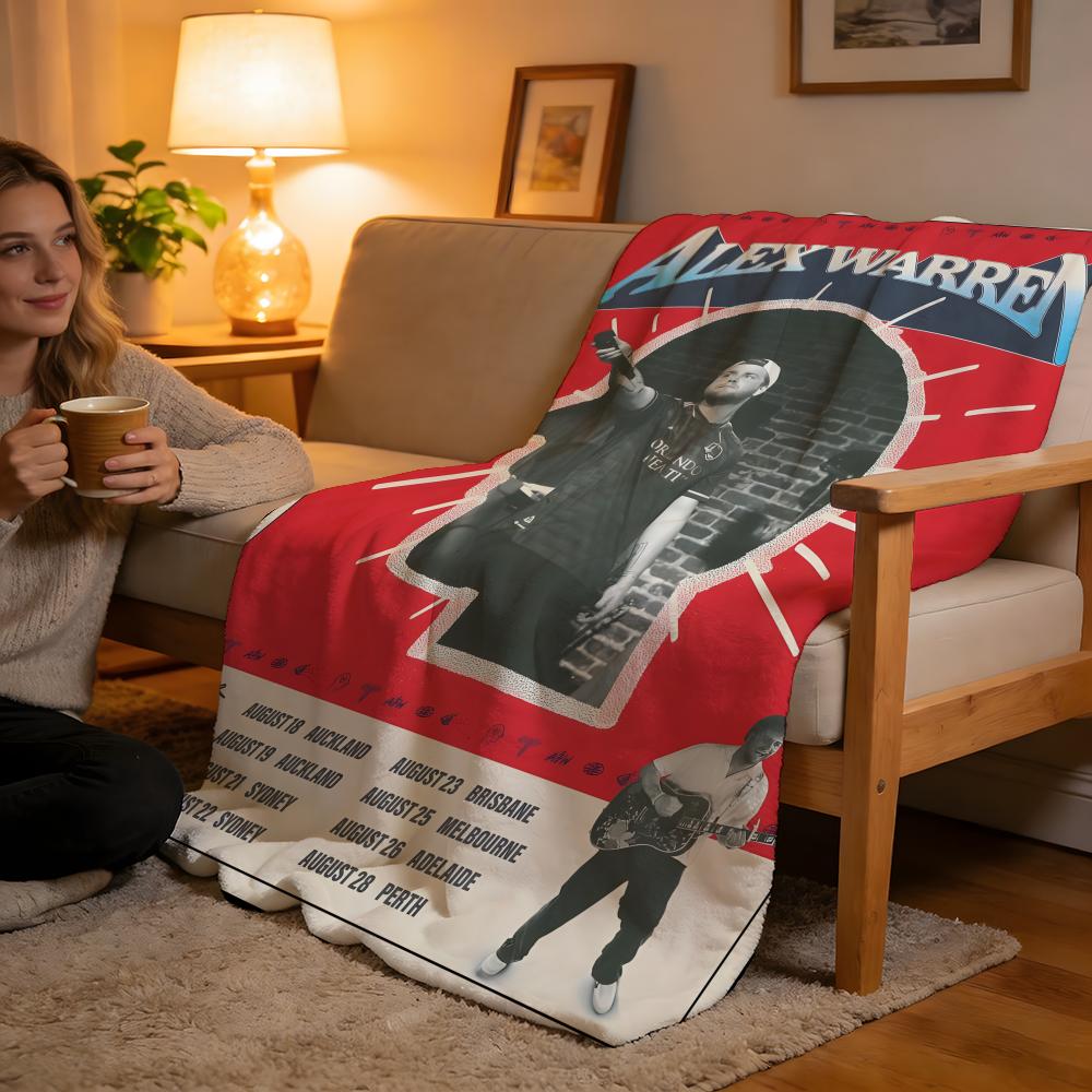 Manta de Felpa Corta de Alta Densidad Para Sofá Siesta Habitación con Aire Acondicionado Suave Agradable para la Piel A-Alex Warren Y Álbum Ordinario