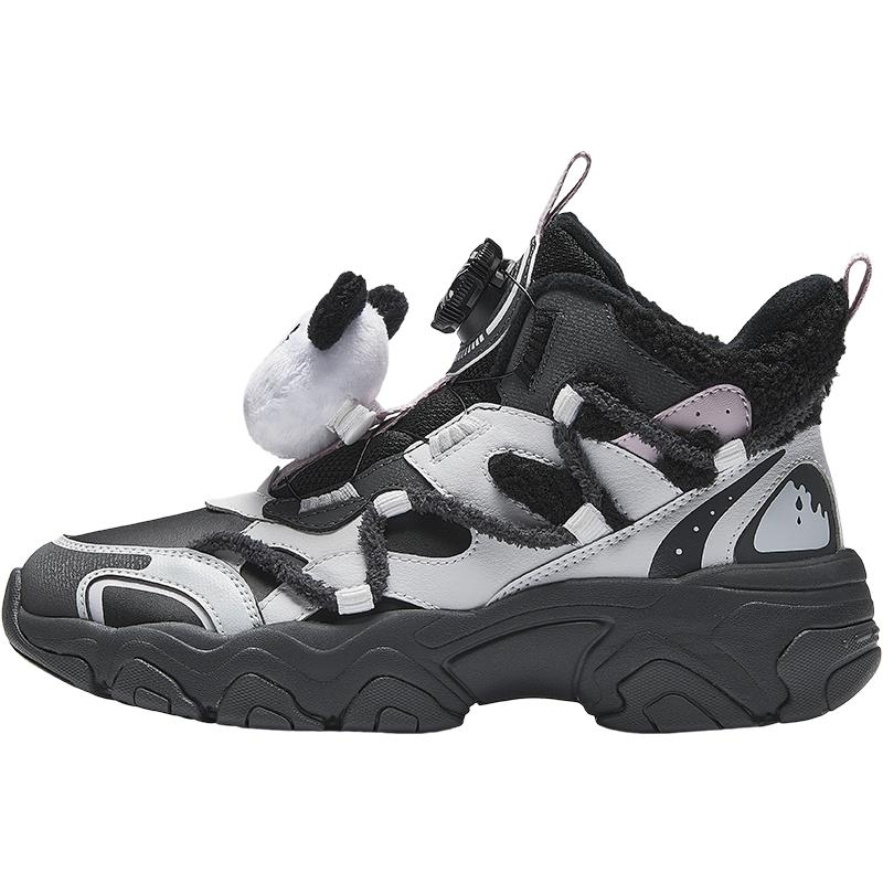 

Anta Детские теплые модные ботинки-мишки, утепленные, теплые, нескользящие, средней высоты, повседневные, детские, черные, серые A22446901-3 39