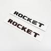 3D Glossy Black & Red ROCKET Car Letters Rear Trunk Bumper Tail Logo Badge Emblem Decals Sticker for 700 800 900 Accessories