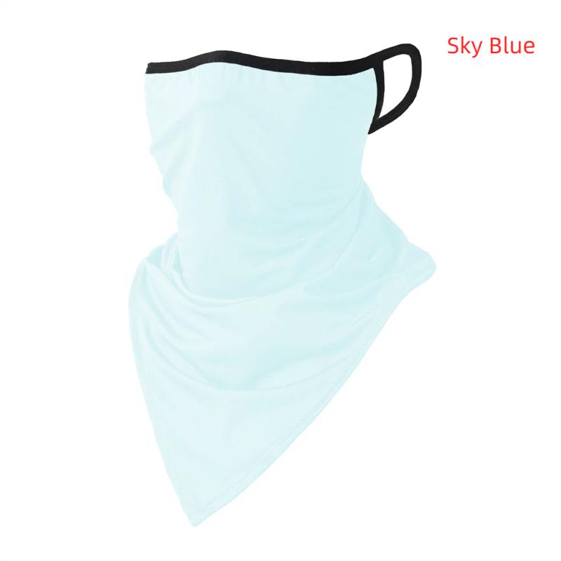 Maschera Estiva da Uomo Integrale Scaldacollo da Bicicletta Bandana da Ciclismo Maschera Protezione UV Traspirante Seta Ghiacciata Sciarpa da Appendere all'Orecchio per Esterno