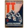 Tt Of Races Poster Vintage Isle of Man Segno di Latta Competizione Motociclistica da Corsa Retrò Placca in Metallo Arrugginito Shabby Decorazione per la Casa