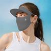 Summer Outdoor Sunproof Mask With Sun Visor Women Cycling Hiking Running Sun Hat Reusable Ice Silk Breathable Mask
