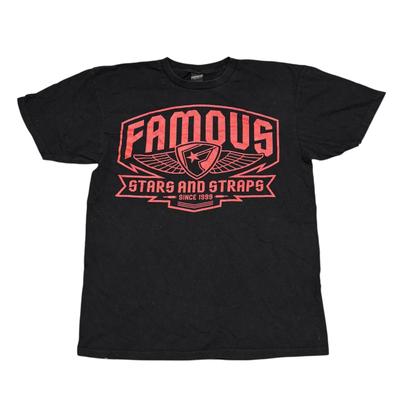 Vintage Famous Stars And Straps Hemd Medium Schwarz Skate T-Shirt Y2K Stil Blink 182