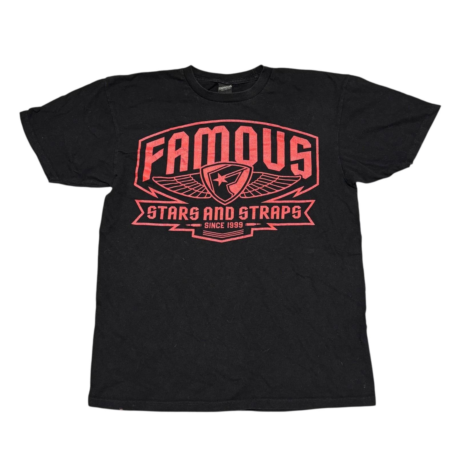 Vintage Famous Stars And Straps Shirt Medium Black Skate Tee Y2K Style Blink 182 XL