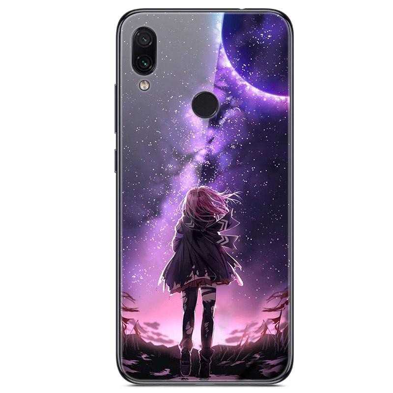 For Xiaomi Redmi Note 7 Case Tempered Glass Hard Back Cover For Xiomi Redmi Note7 Phone Cases Soft Bumper On Redmi 7 7A Redmi7