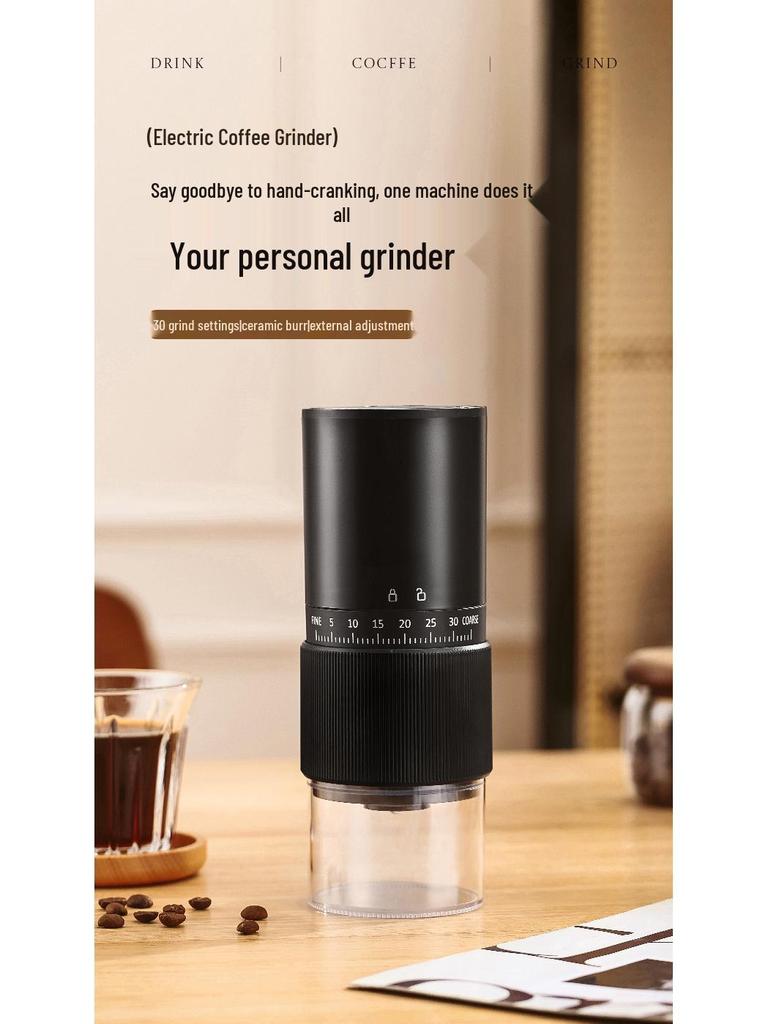 Portable Hand-Crank Electric Coffee Grinder and Maker