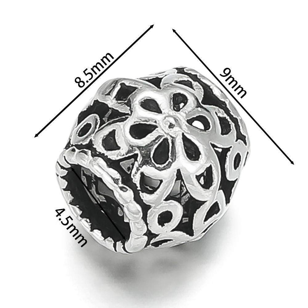 1pcs/lot 925 Sterling Silver Various Shape Silver Color Beads For DIY Jewelry Necklace Bracelets Making Supplies Accessories