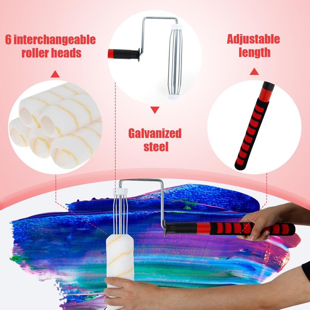Paint Roller Sleeve Paint Roller Brush Home Decor Latex Paint Roller Brush Wall Tools Wall Paint Brushes House Painting Supplies