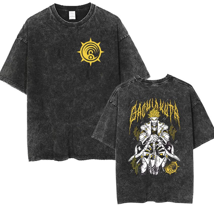 

Anime Gachiakuta Rudo Vintage Washed T Shirt Unisexs Women Fans Gift Graphic Print Tshirts High Quality Oversized Cotton Tshirt S