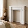 French Country Faux Fireplace Mantel Cabinet Painted Finish Freestanding