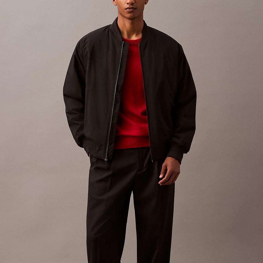 Calvin Klein Comfortable Solid Color Minimalist Long Sleeve Jacket Men Jackets Black 00040EM567-UB1