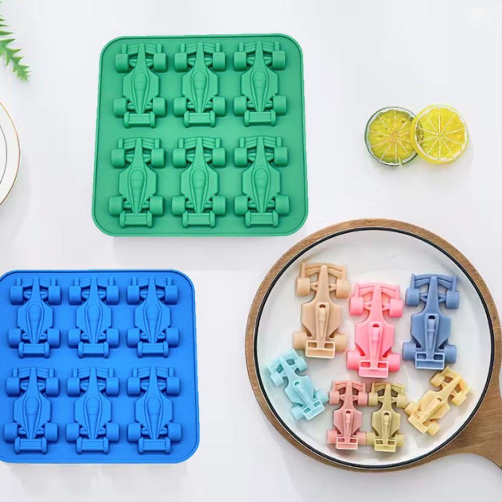Silicone Racing Car Jelly Mold Non-stick Baby Food Mold Kitchen Gadgets Ice Cube Tray  Drink
