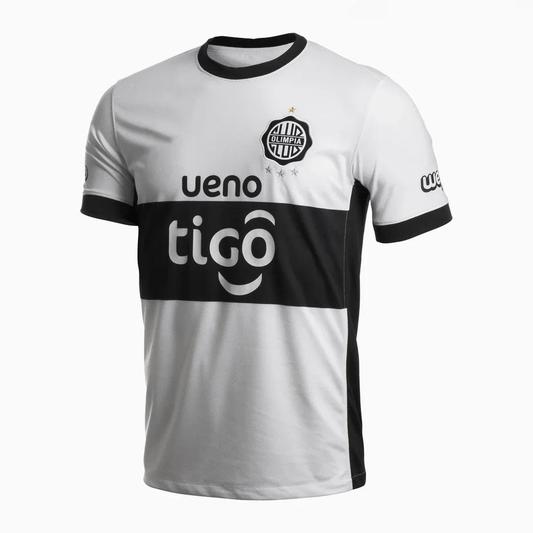 

Club Olimpia Local Visitor Football Jersey 3D Print Men Sport Breathable Quick Dry T-shirt Moto Race Parent-child Short Sleeve XXS