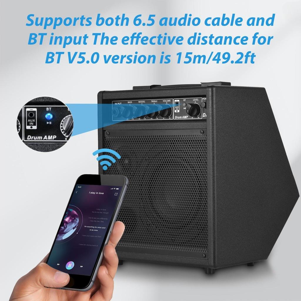 25W Home Practice Rehearsals Electric Drums Keyboard Wooden Guitars Amplifier Portable Electronic Drum Speaker