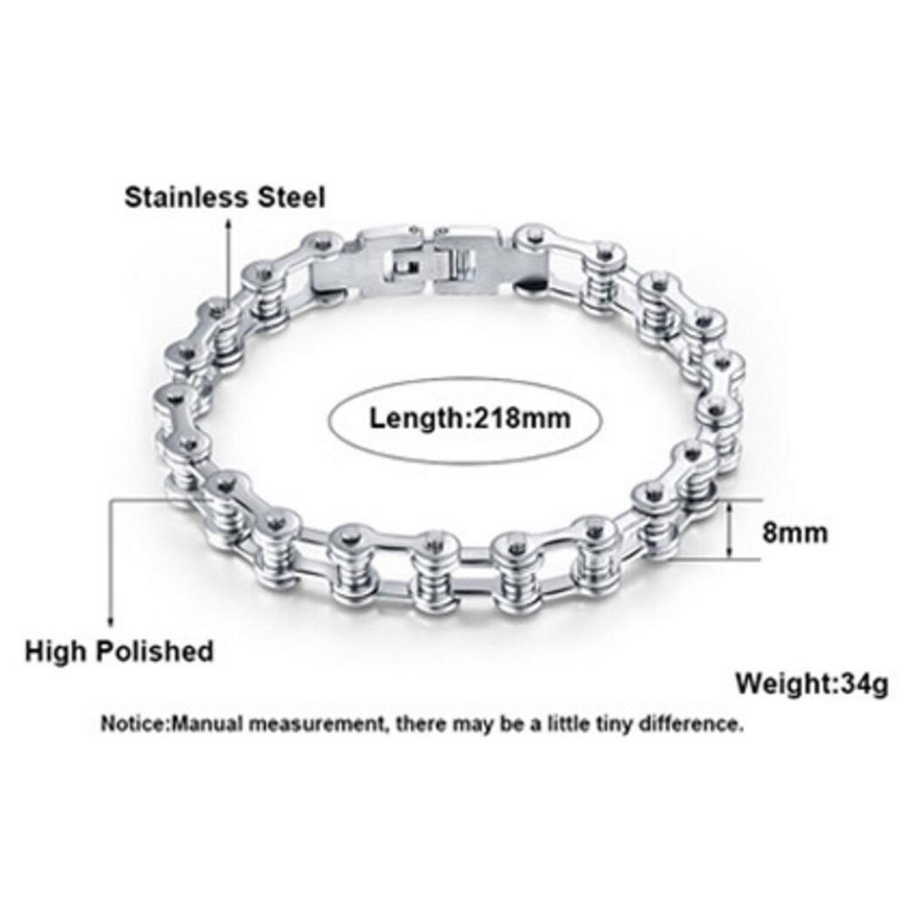 Top Quality Stainless Steel Biker Bracelet  Men's Motorcycle Chain Punk Rock Male Bracelet Biker Bicycle Bracelets for Men