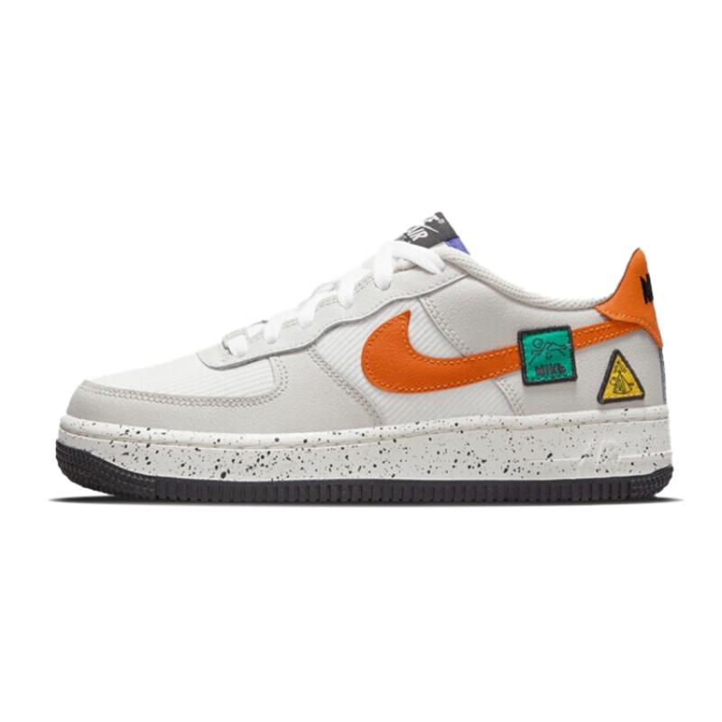 

Nike Air Force 1 Low Light Bone Sail Starfish Orange GS Sneakers DO4657-081 38.5