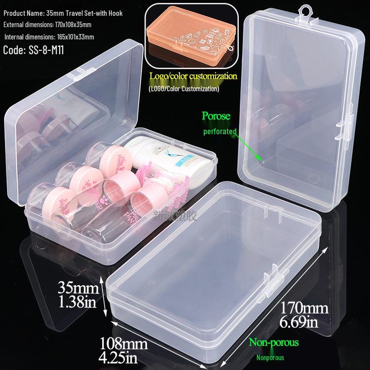 Makeup Cotton Swab Storage Box: Single/Double Compartment, Plastic PP Box for Lipstick and Remover Wipes