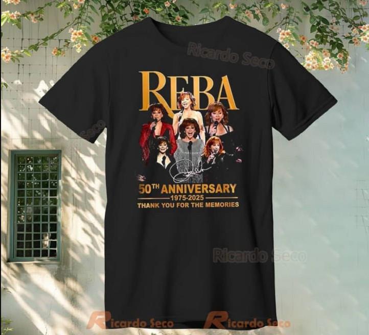 The Reba McEntire 50th Anniversary Thanks For Memories T-shirt size S-5XL S