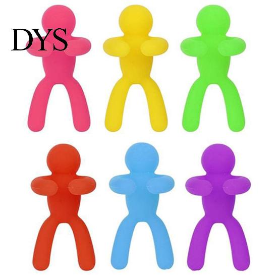 Wine Glass Marker 12Pcs Cocktail Cute Reusable Detachable Fun Silicone Creative Climbing Man Style Charm Tag Restaurant Supplies