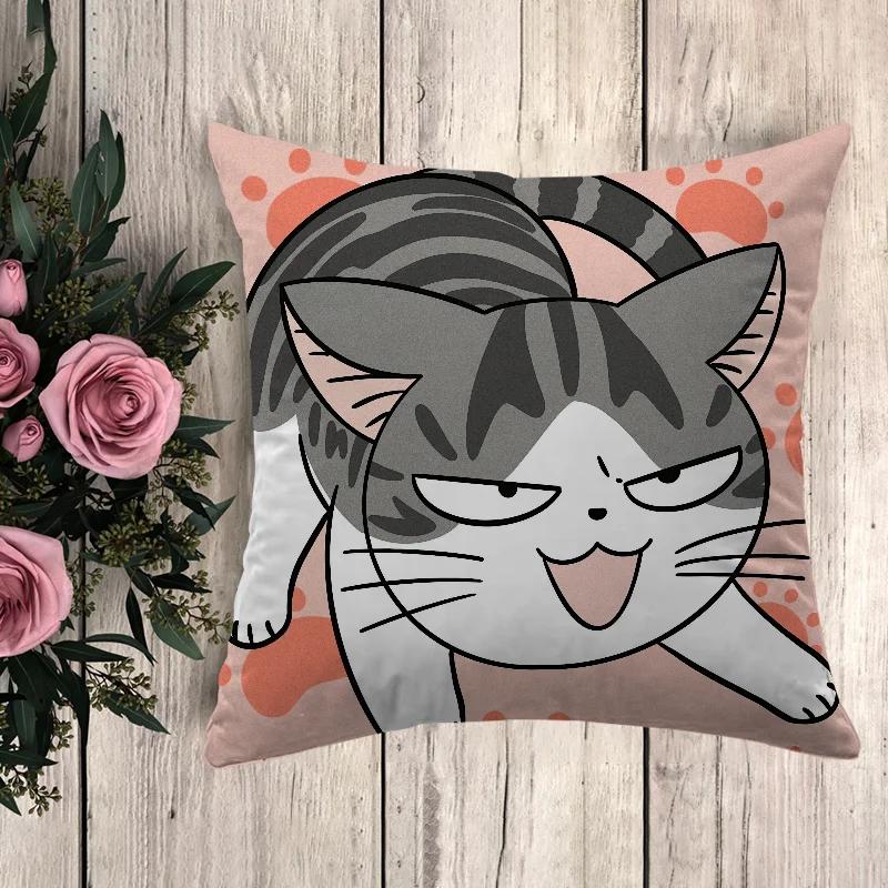 Anime Pillow Cat Chi'S Sweet Home Decorative Cushions Cover For Sofa Car Decoration Pilow Cases Pillowcases 50X50 Pillowcase