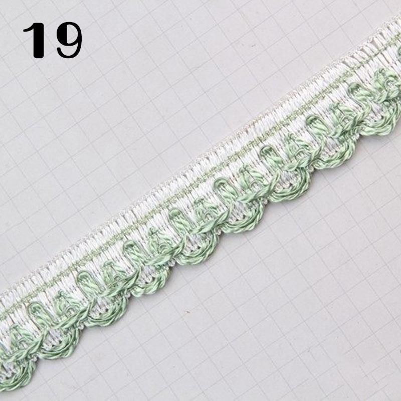 16.5 Meter 2.5cm Braid Lace Trim Edge Curtain Sofa Clothes Decor Lace Ribbon Polyester Furniture Upholstery DIY Crafts