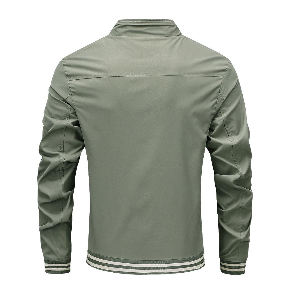 Men's Spring and Autumn Business Casual Stand-up Collar Windproof Jacket