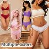 FINETOO 3Pcs Cotton Lace Patchwork Bikini Panties Women Seamless Floral Print Brazilian Pants Low Waist Breathable Female Sexy Lingerie