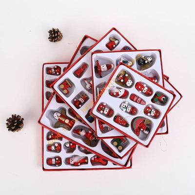 Hölzerne Puppe Weihnachtsdekoration Schneemann Weihnachtlicher Hängeanhänger Weihnachtsbaumschmuck für Heimdekoration 55KF