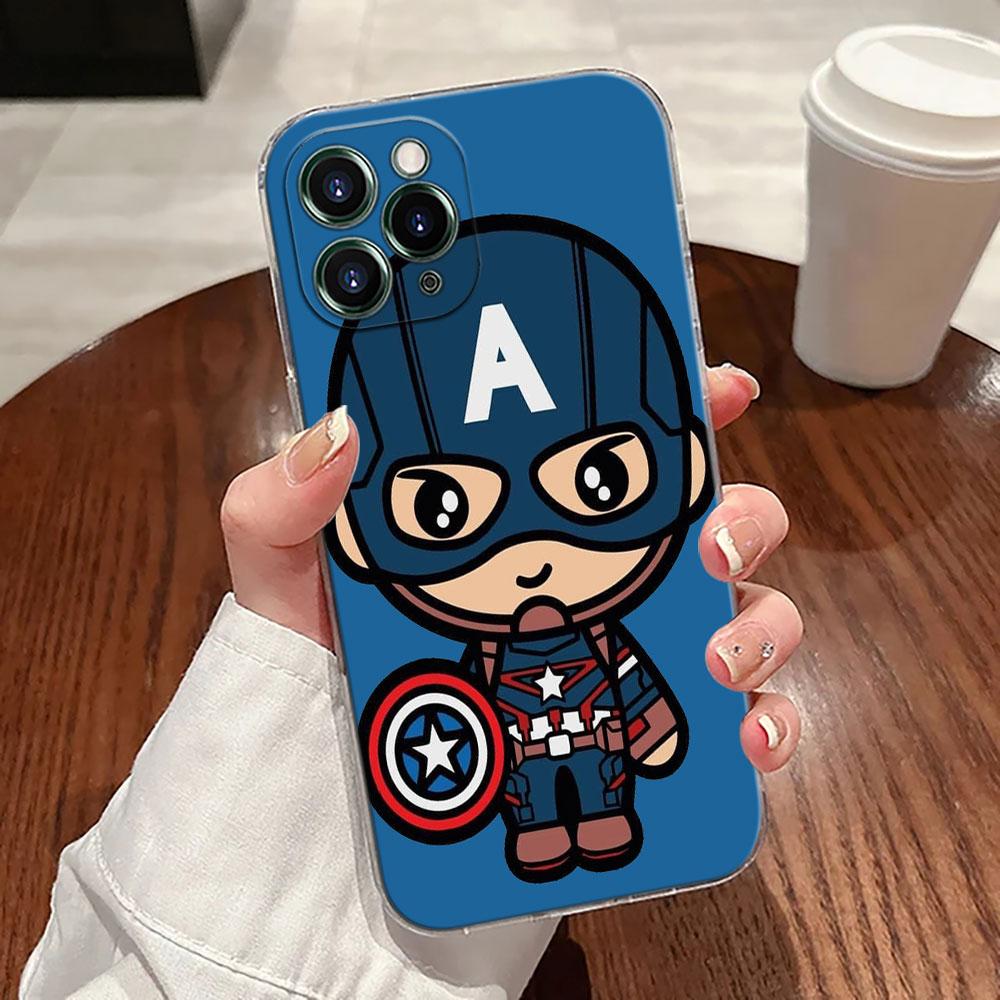 

Мультяшный Чехол для Телефона Marvel Капитан Грут Человек-Паук Для iPhone 17 Pro Max 17E 11 12 13 14 15 16 Pro Max Plus 17 Air 16E 7 XS iPhone 7