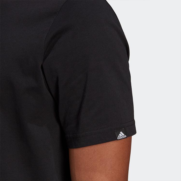 adidas T Shirts Men's Black Crew Neck Moderate Straight Fit GL3033