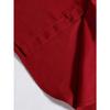 Men's Solid Red Long Sleeve Formal Dress Shirt for Business Office Wear