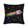 Printed Nyan-Cats Rainbow Funny Game Pillowcase Polyester Cushion Cover Gift Internet Meme Pillow Case Cover Home Drop Shipping
