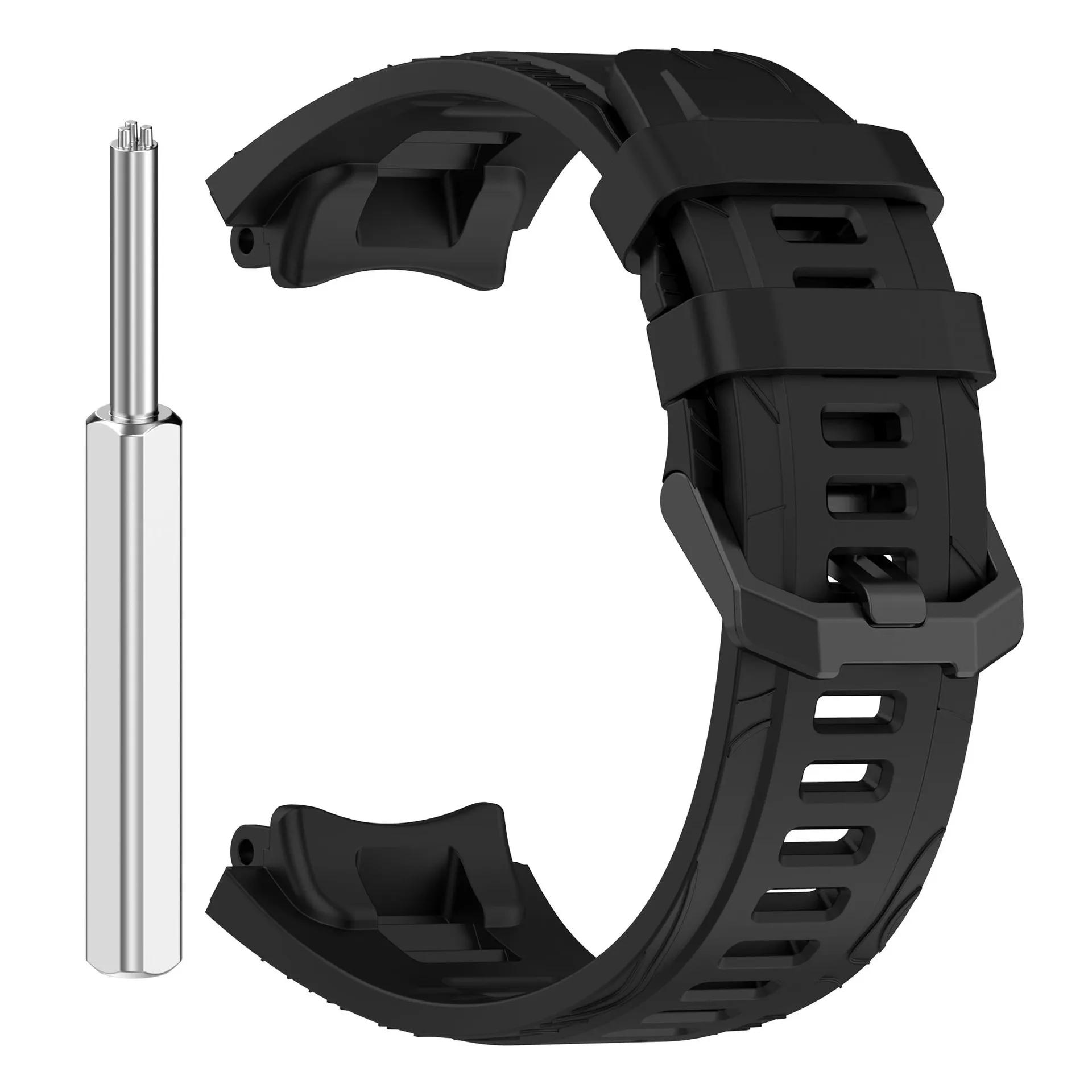 

Силиконовый ремешок для умных часов Amazfit T-REX 3, спортивный браслет, оригинальная замена Huami T Rex3, браслет, ремешок, аксессуары TRex 3 For Amazfit T-Rex 3 чёрный