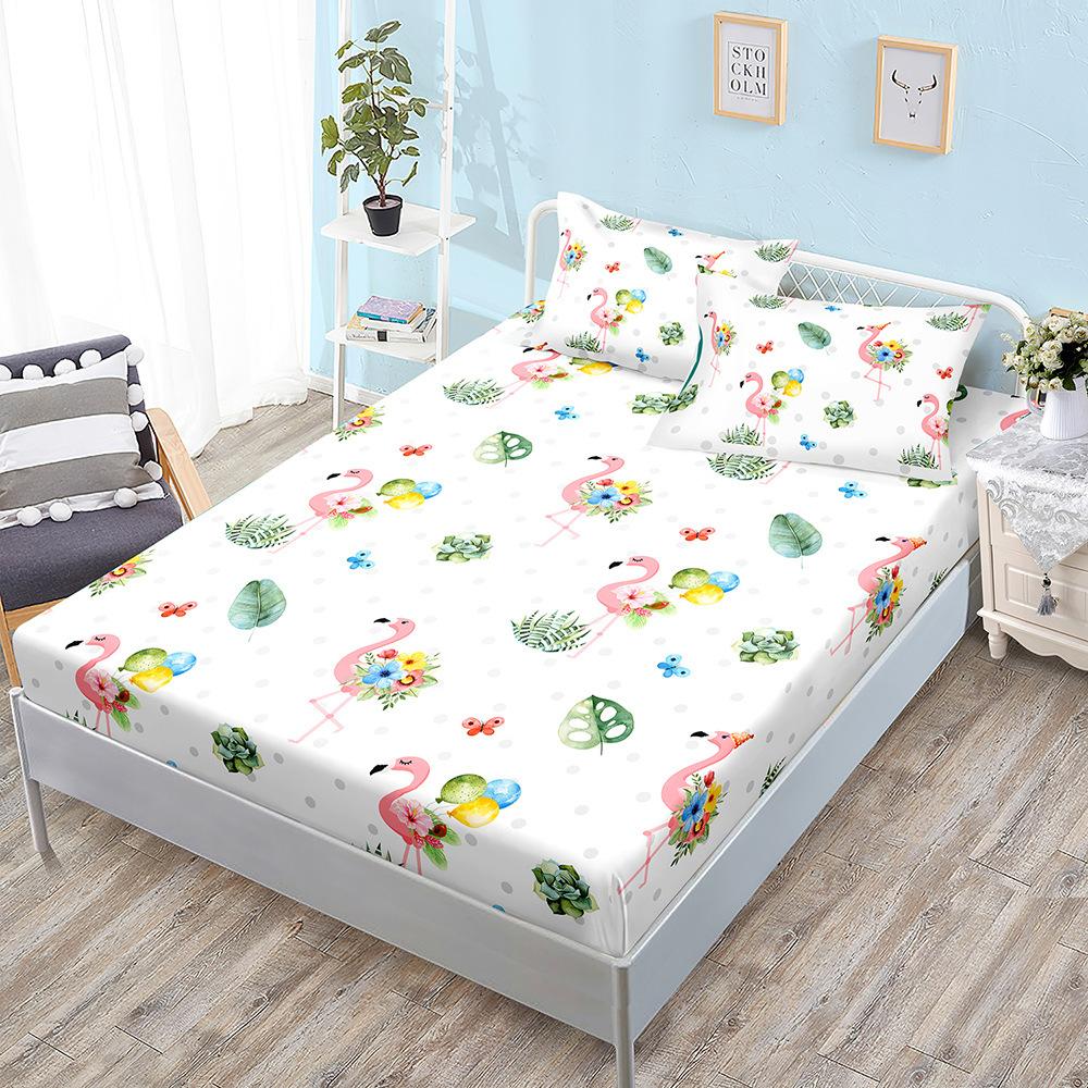 Cartoon Three-Piece Animal Fox Unicorn Mattress Mattress Mattress Protective Cover