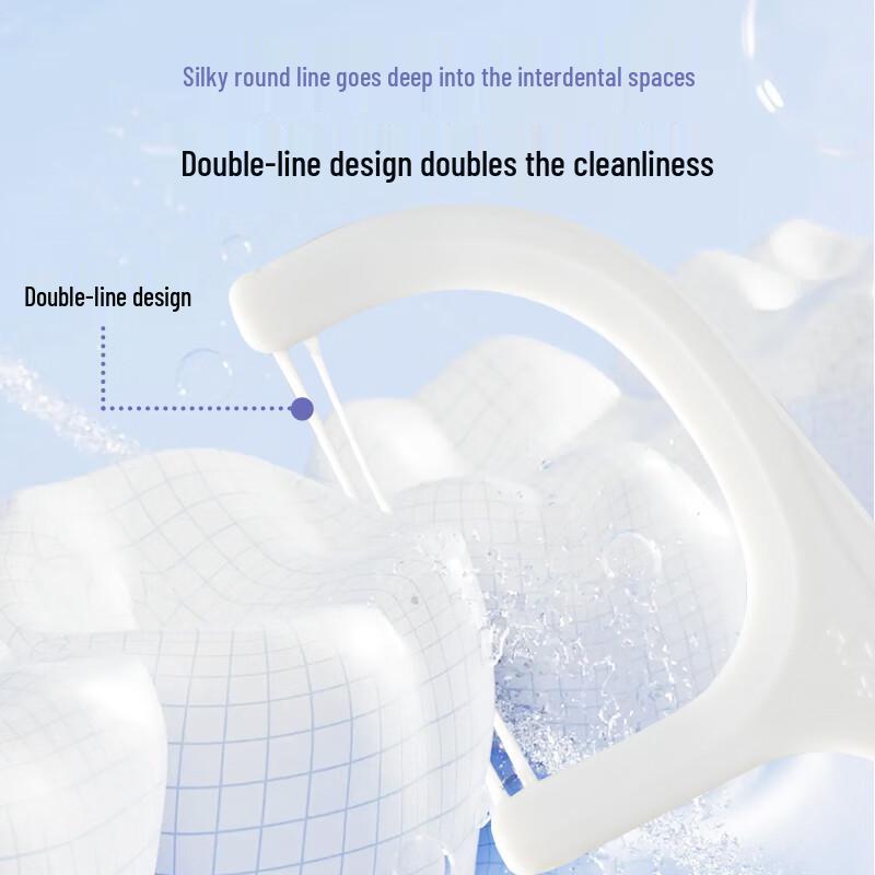 High Elastic Double-Line Dental Floss Picks